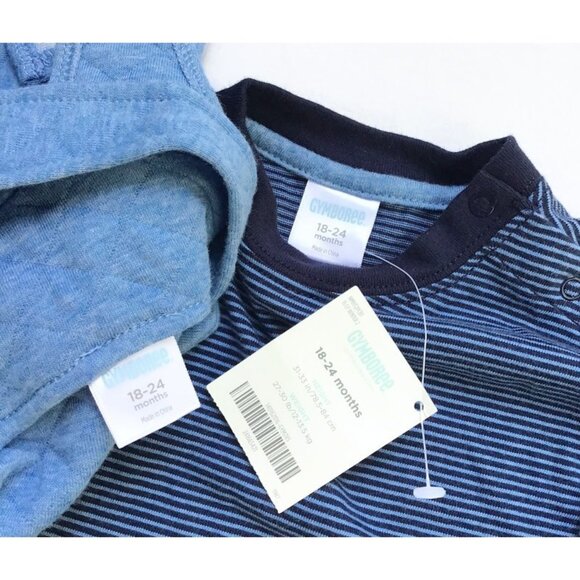 Gymboree Winter Bear Quilted Overalls Outfit Toddler Boys 18-24 Mos. Snow Scarf - Picture 7 of 8